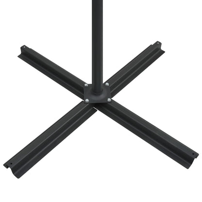 Guarda-sol de jardim cantilever c/ luzes LED 250x250 cm bordô