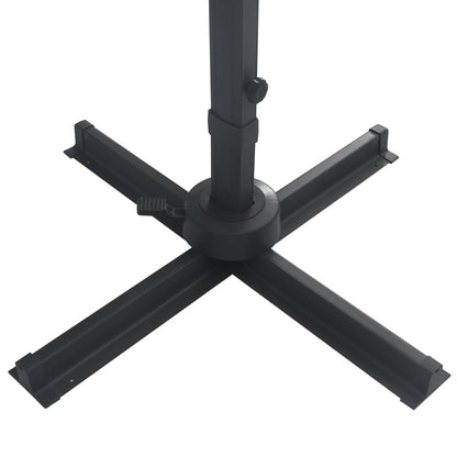 Guarda-sol jardim cantilever c/ luzes LED 400x300 cm terracotta