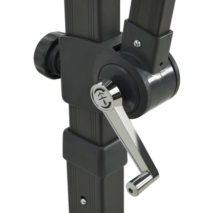 Guarda-sol jardim cantilever c/ poste/luzes LED 300cm antracite
