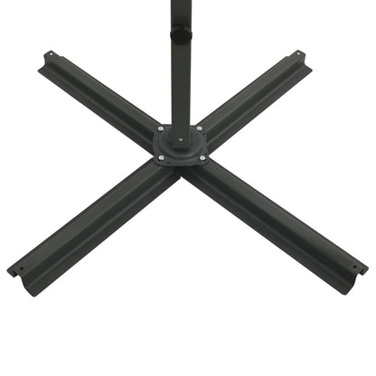 Guarda-sol jardim cantilever c/ poste/luzes LED 300cm antracite