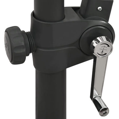 Guarda-sol jardim cantilever c/ poste e luzes LED 300 cm areia