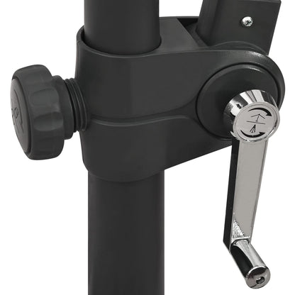 Guarda-sol jardim cantilever c/ poste e luzes LED 300 cm preto