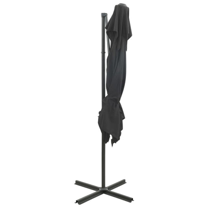 Guarda-sol de jardim cantilever toldo duplo 250x250cm antracite