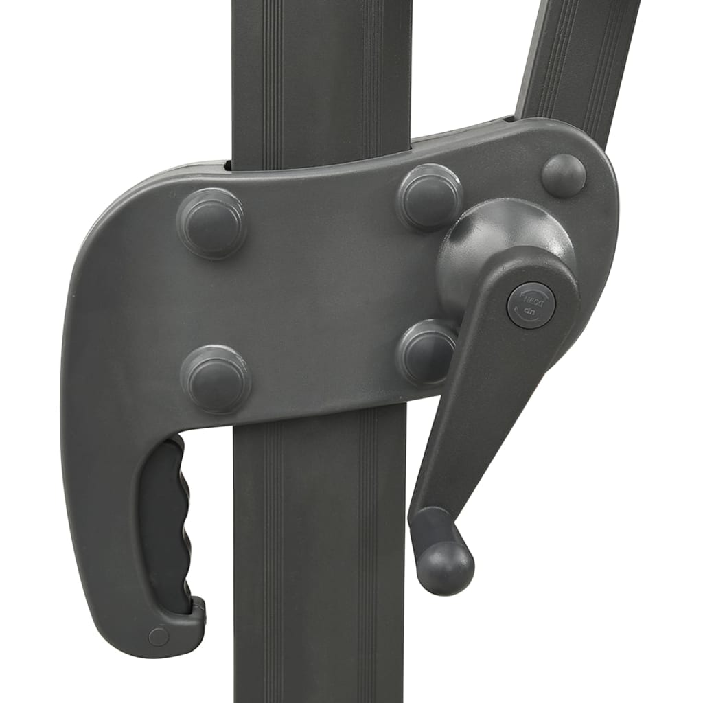 Guarda-sol de jardim cantilever com tampo duplo 300x300 cm areia