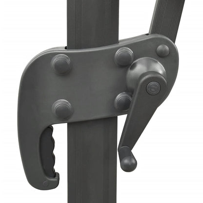 Guarda-sol de jardim cantilever com topo duplo cor areia 400x300 cm