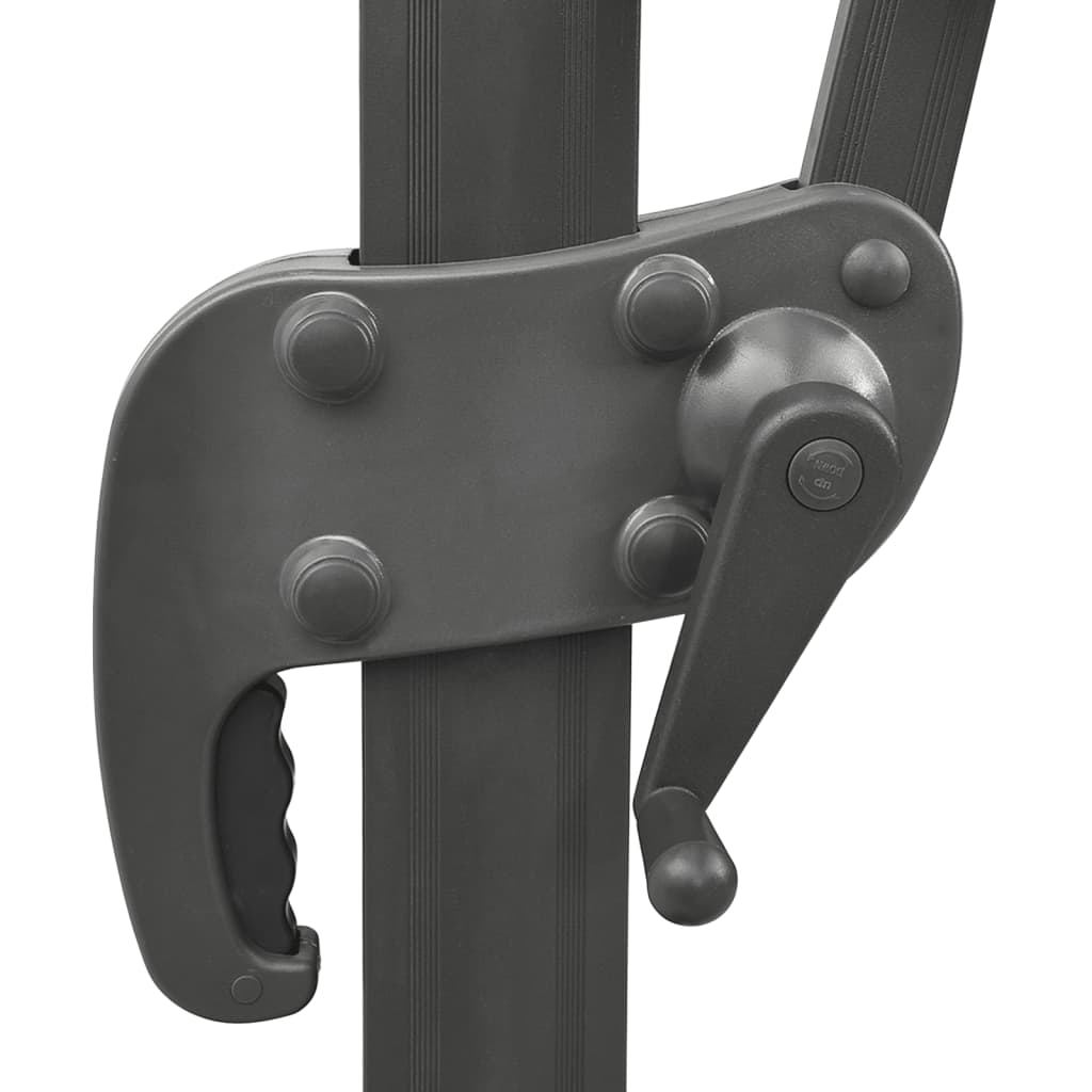 Guarda-sol de jardim cantilever com tampo duplo terracota 400x300 cm