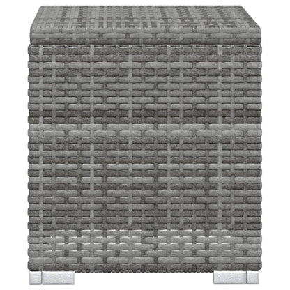 3 pcs espreguiçadeiras jardim c/ mesa centro vime PE cinzento