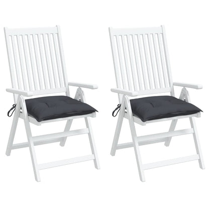 Almofadões de cadeira 2 pcs 40x40x7 cm tecido oxford antracite