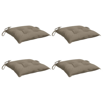 Almofadões de cadeira 4 pcs tecido oxford cinza-acastanhado