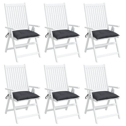 Almofadões de cadeira 6 pcs 50x50x7 cm tecido oxford antracite