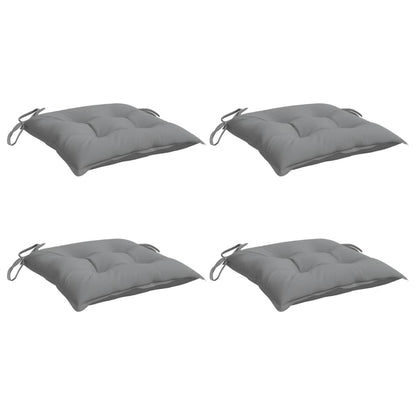Almofadões de cadeira 4 pcs 50x50x7 cm tecido oxford cinzento