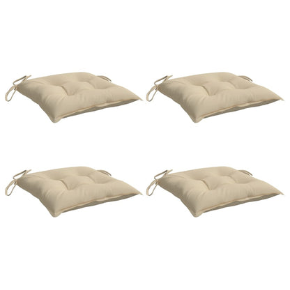 Almofadões de cadeira 4 pcs 50x50x7 cm tecido oxford bege
