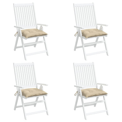 Almofadões de cadeira 4 pcs 50x50x7 cm tecido oxford bege