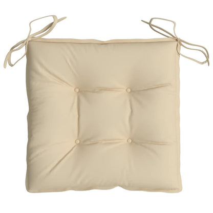 Almofadões de cadeira 4 pcs 50x50x7 cm tecido oxford bege
