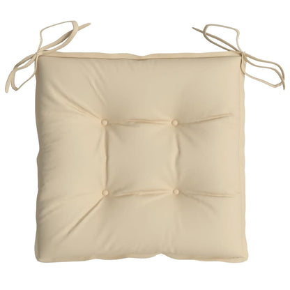 Almofadões de cadeira 6 pcs 50x50x7 cm tecido oxford bege
