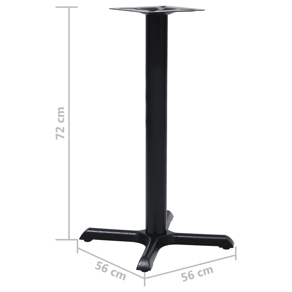 Perna para mesa de bistrô 56x56x72 cm ferro fundido preto