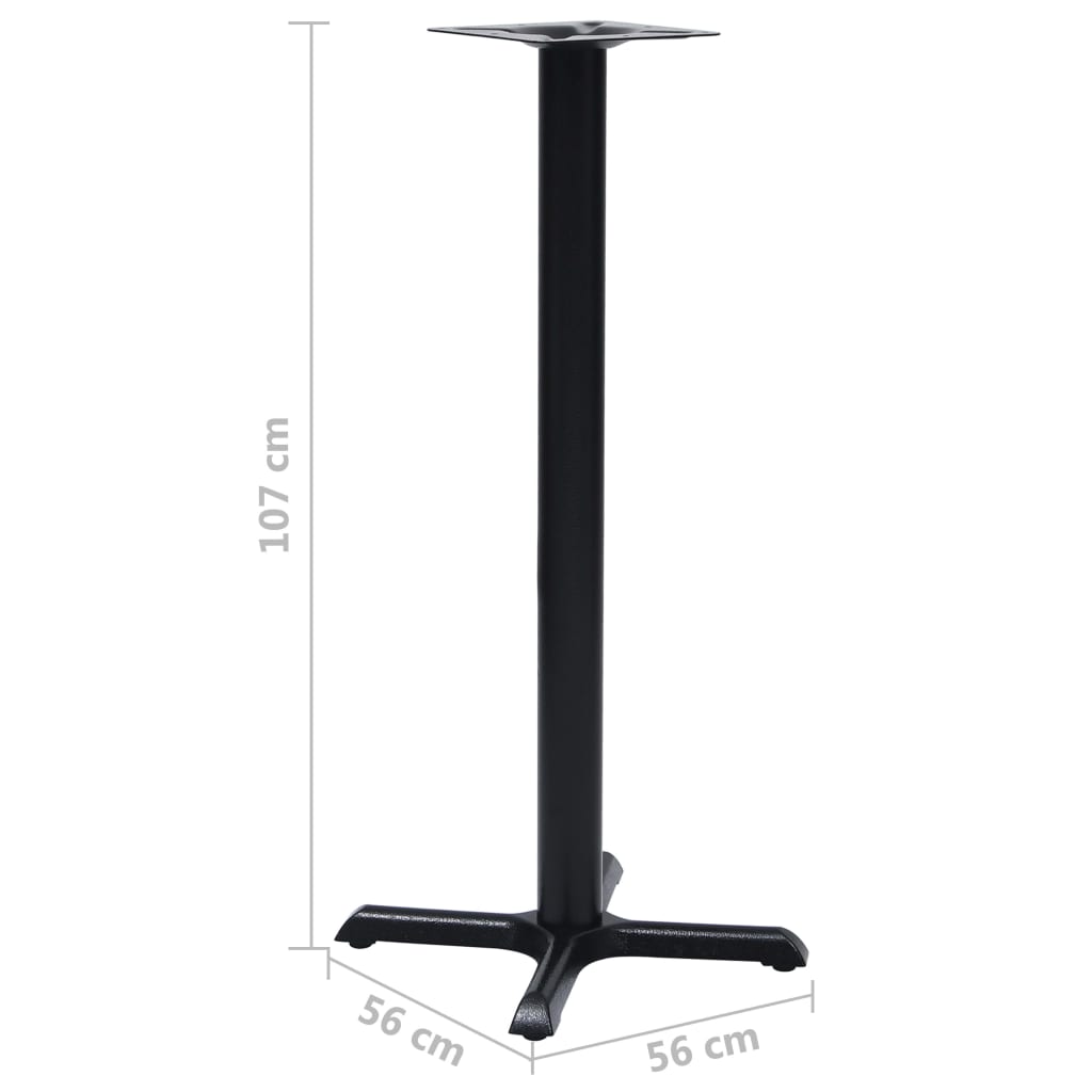Perna para mesa de bistrô 56x56x107 cm ferro fundido preto