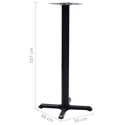Perna para mesa de bistrô 56x56x107 cm ferro fundido preto