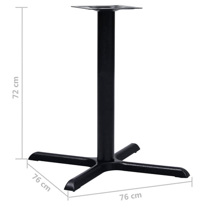 Perna para mesa de bistrô 76x76x72 cm ferro fundido preto