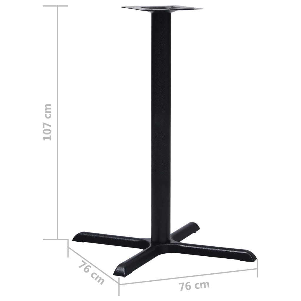 Perna para mesa de bistrô 76x76x107 cm ferro fundido preto