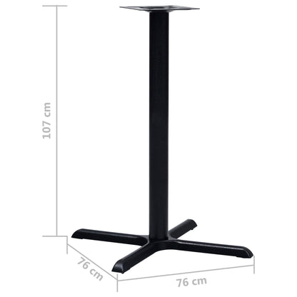 Perna para mesa de bistrô 76x76x107 cm ferro fundido preto