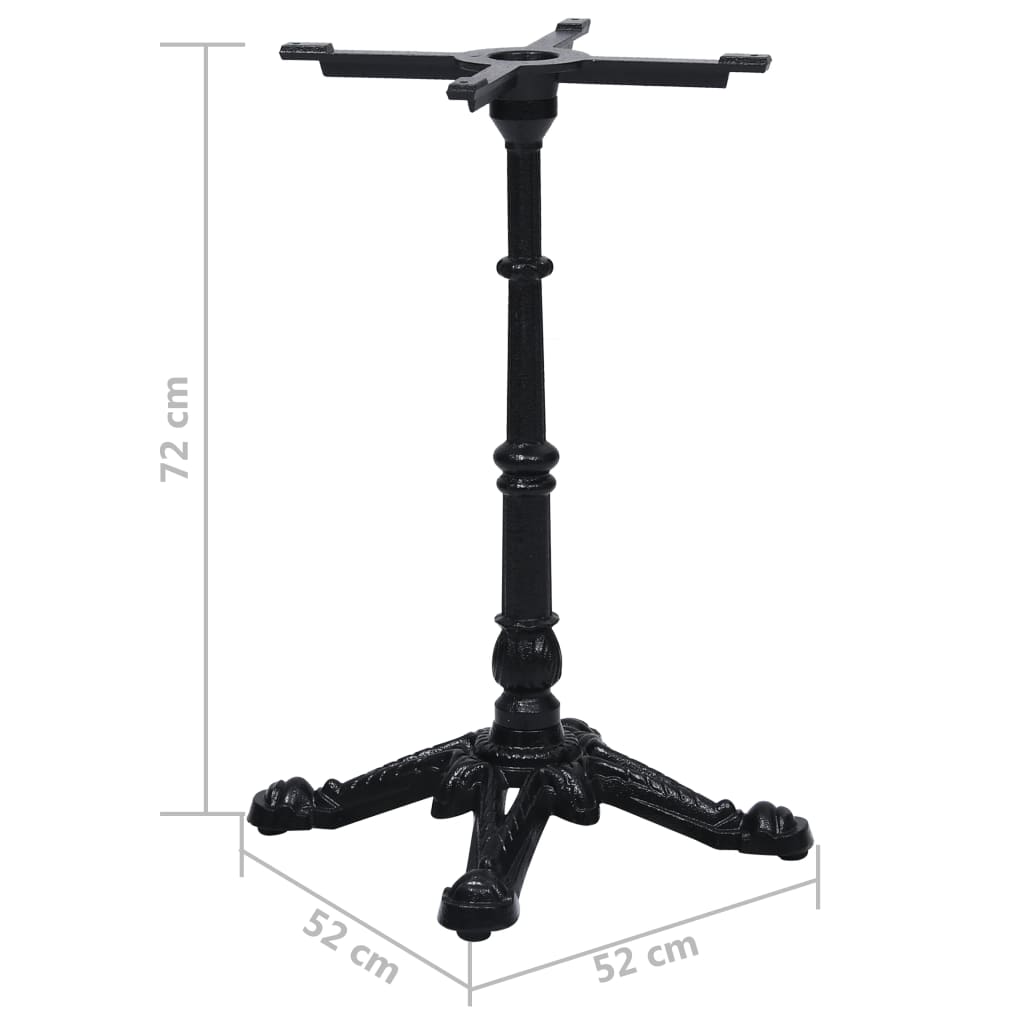 Perna para mesa de bistrô 52x52x72 cm ferro fundido preto