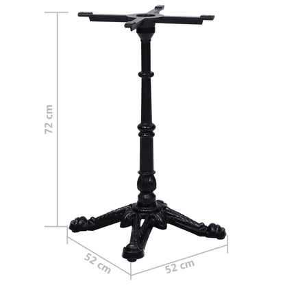 Perna para mesa de bistrô 52x52x72 cm ferro fundido preto