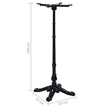 Perna para mesa de bistrô 52x52x108 cm ferro fundido preto