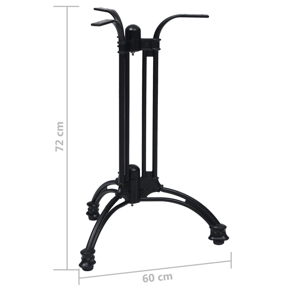 Perna para mesa de bistrô Ø60x72 cm alumínio fundido preto