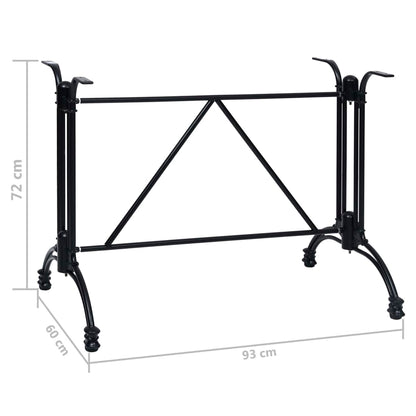 Perna para mesa de bistrô 93x60x72 cm alumínio fundido preto