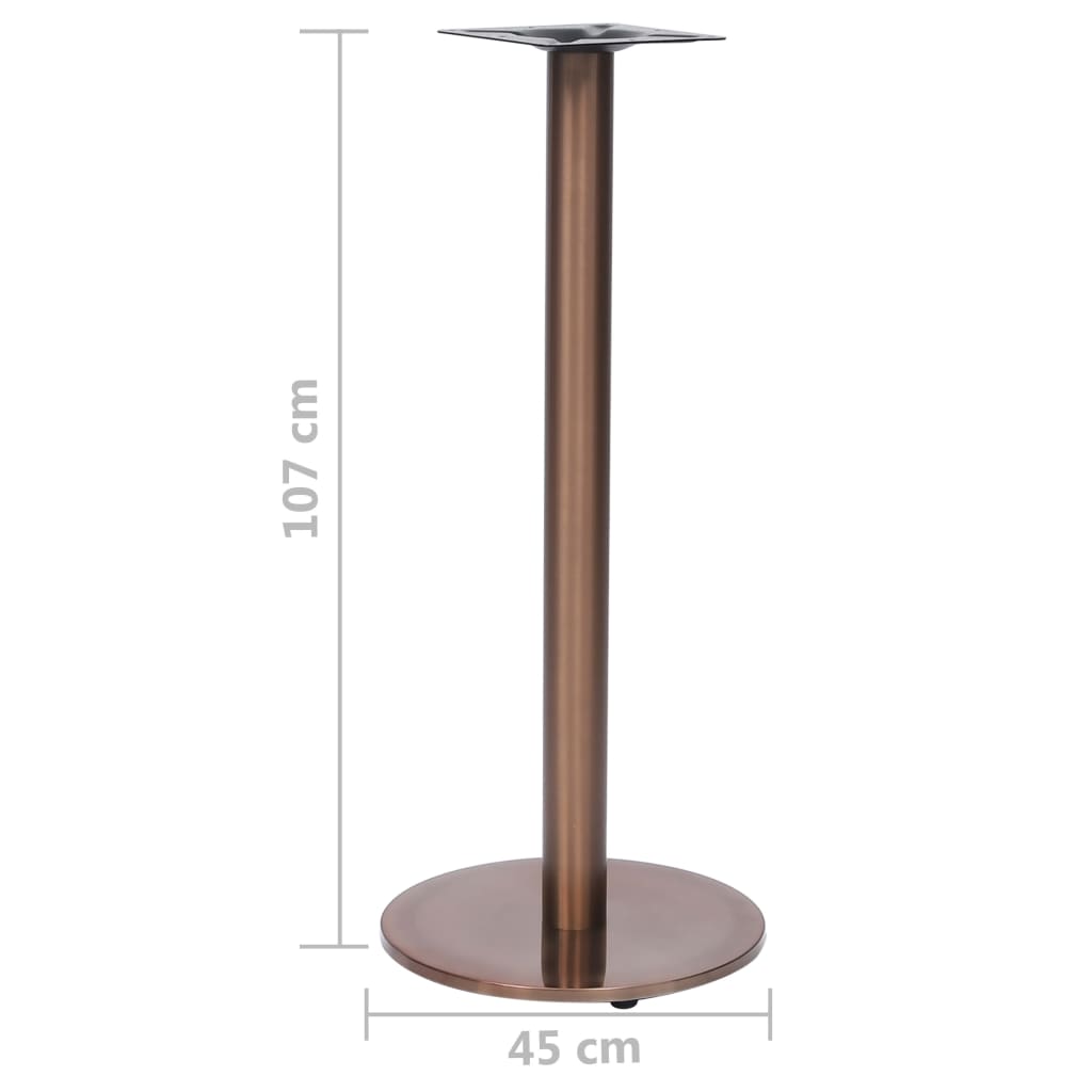 Perna para mesa de bistrô Ø45x107 cm aço inoxidável dourado