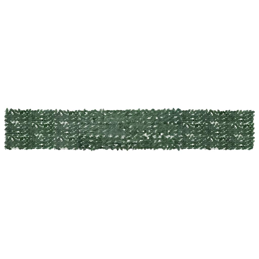 Tela de varanda com folhas verde-escuras 500x75 cm
