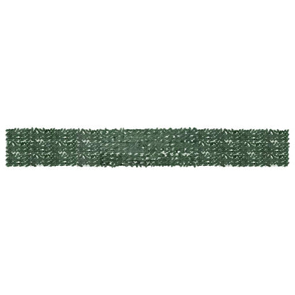 Tela de varanda com folhas verde-escuras 600x75 cm