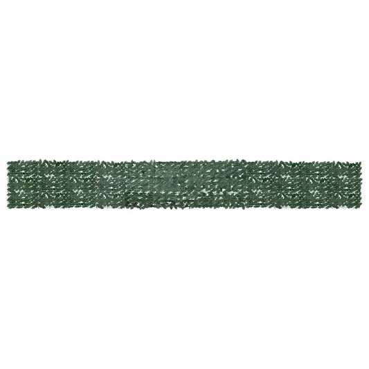 Tela de varanda com folhas verde-escuras 600x75 cm