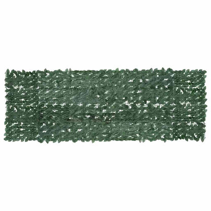 Tela de varanda com folhas verde-escuras 300x100 cm