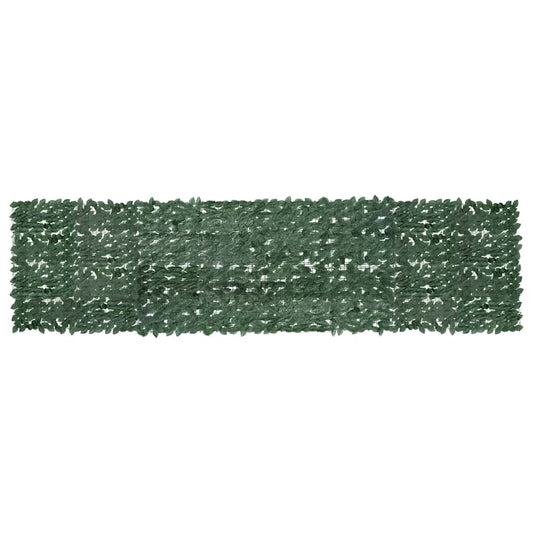 Tela de varanda com folhas verde-escuras 400x100 cm