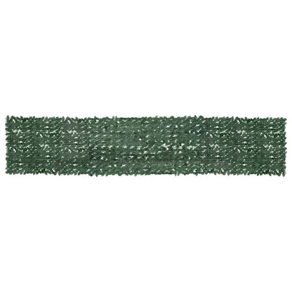 Tela de varanda com folhas verde-escuras 500x100 cm
