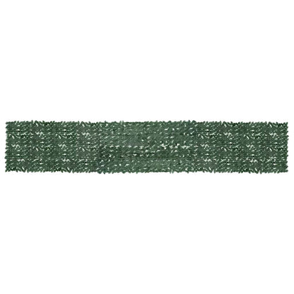 Tela de varanda com folhas verde-escuras 600x100 cm
