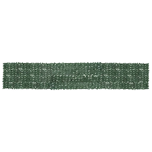 Tela de varanda com folhas verde-escuras 600x100 cm