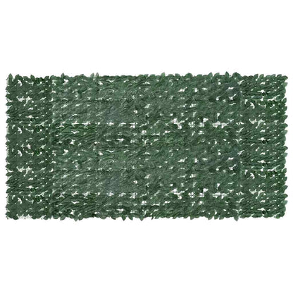 Tela de varanda com folhas verde-escuras 300x150 cm