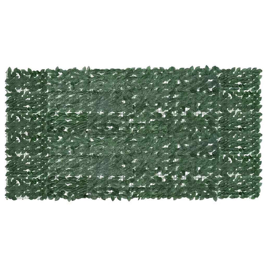 Tela de varanda com folhas verde-escuras 300x150 cm