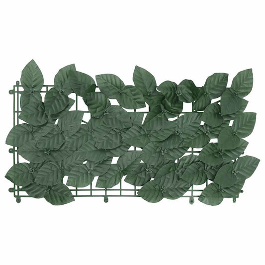 Tela de varanda com folhas verde-escuras 300x150 cm