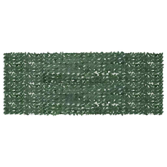 Tela de varanda com folhas verde-escuras 400x150 cm