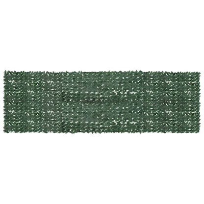 Tela de varanda com folhas verde-escuras 500x150 cm