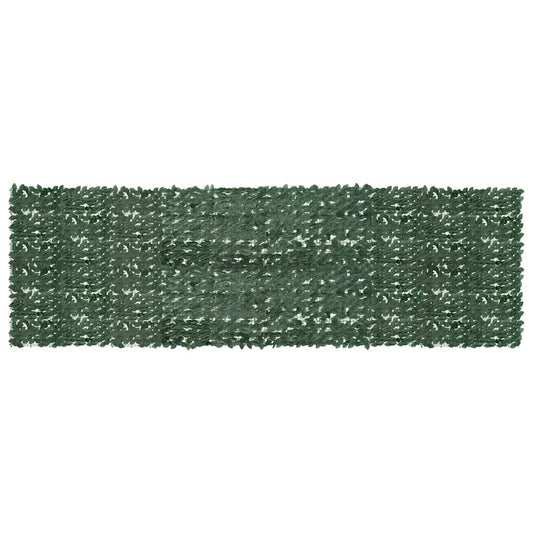 Tela de varanda com folhas verde-escuras 500x150 cm