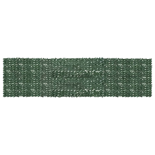 Tela de varanda com folhas verde-escuras 600x150 cm