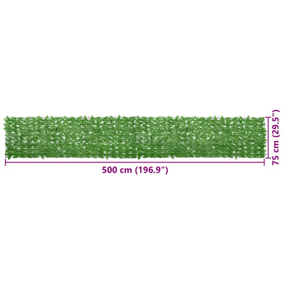 Tela de varanda com folhas verde 500x75 cm