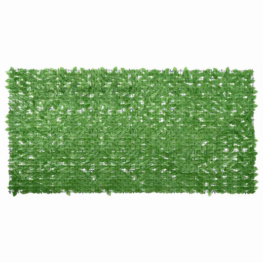 Tela de varanda com folhas verdes 300x150 cm