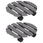 Suportes com rodas para vasos 2 pcs Ø30x7,5 cm WPC cinzento