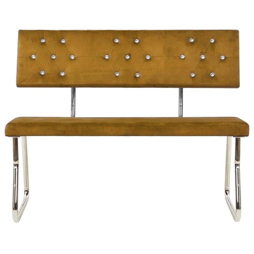 Banco 110 cm veludo castanho